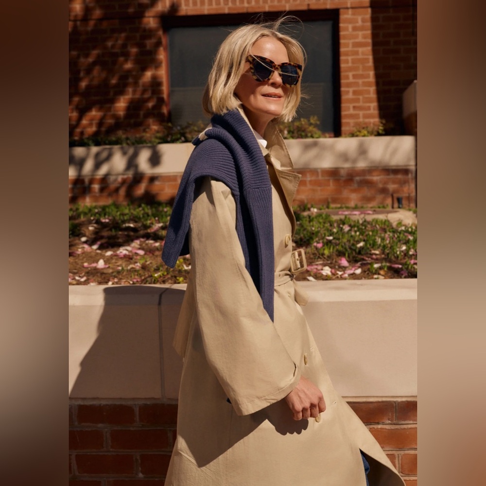 Tuckernuck Khaki Elaine Trench Coat size Medium